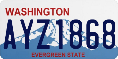 WA license plate AYZ1868