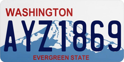 WA license plate AYZ1869