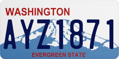 WA license plate AYZ1871