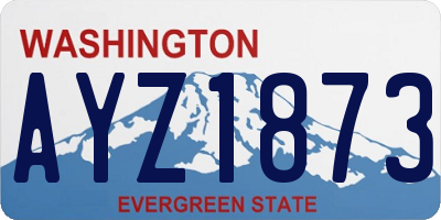 WA license plate AYZ1873