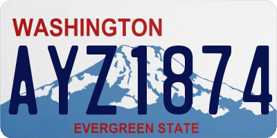 WA license plate AYZ1874