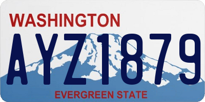 WA license plate AYZ1879