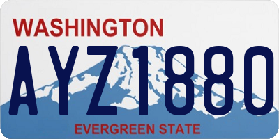 WA license plate AYZ1880