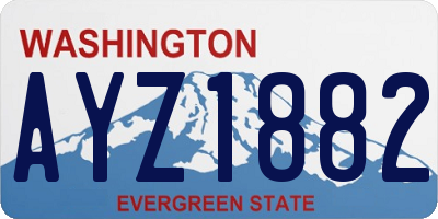 WA license plate AYZ1882