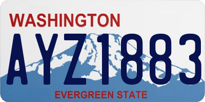 WA license plate AYZ1883