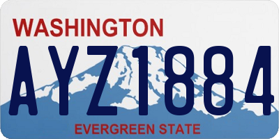 WA license plate AYZ1884