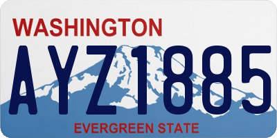 WA license plate AYZ1885