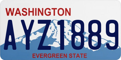 WA license plate AYZ1889