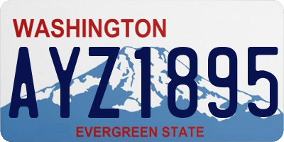 WA license plate AYZ1895