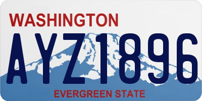 WA license plate AYZ1896