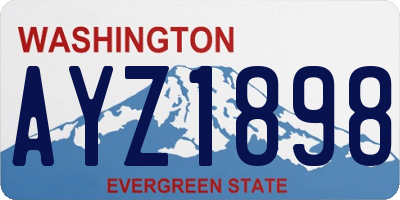 WA license plate AYZ1898