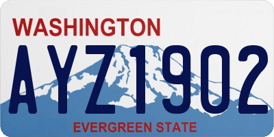 WA license plate AYZ1902