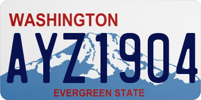 WA license plate AYZ1904