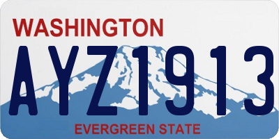 WA license plate AYZ1913