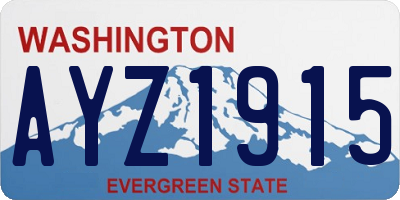 WA license plate AYZ1915