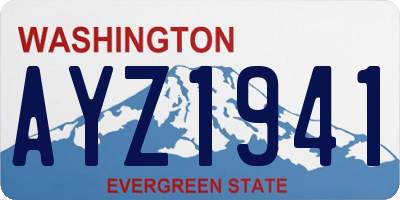 WA license plate AYZ1941