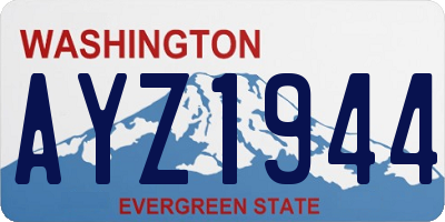 WA license plate AYZ1944