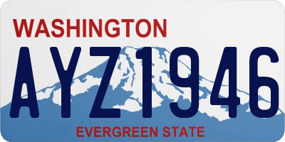 WA license plate AYZ1946