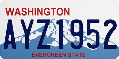 WA license plate AYZ1952