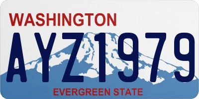 WA license plate AYZ1979