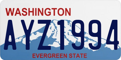 WA license plate AYZ1994