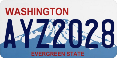 WA license plate AYZ2028