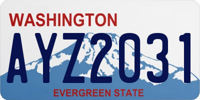 WA license plate AYZ2031