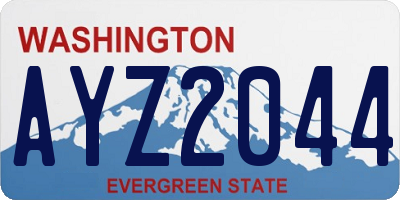 WA license plate AYZ2044