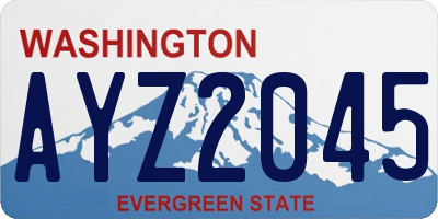 WA license plate AYZ2045