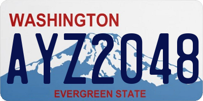 WA license plate AYZ2048