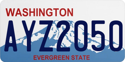 WA license plate AYZ2050