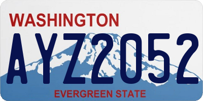 WA license plate AYZ2052