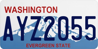 WA license plate AYZ2055