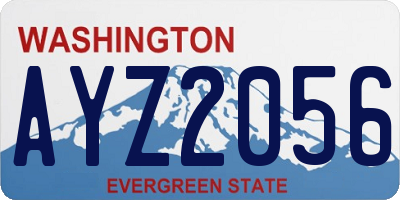 WA license plate AYZ2056