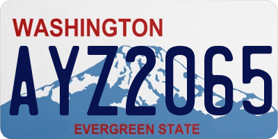 WA license plate AYZ2065