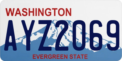 WA license plate AYZ2069