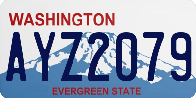 WA license plate AYZ2079