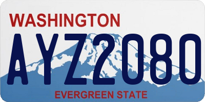 WA license plate AYZ2080