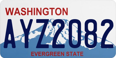 WA license plate AYZ2082