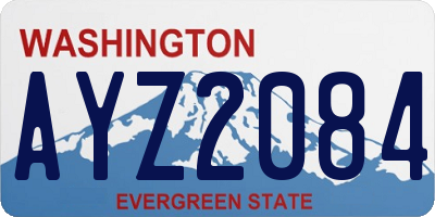 WA license plate AYZ2084