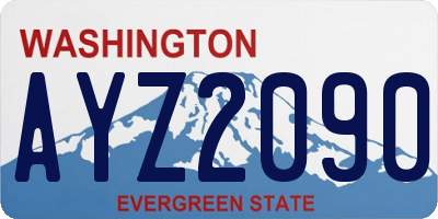 WA license plate AYZ2090