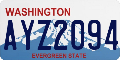 WA license plate AYZ2094