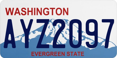 WA license plate AYZ2097