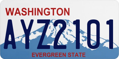 WA license plate AYZ2101