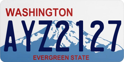 WA license plate AYZ2127