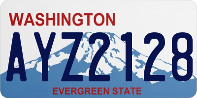 WA license plate AYZ2128