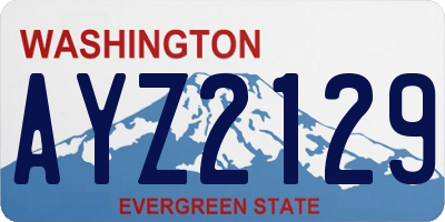 WA license plate AYZ2129