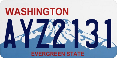 WA license plate AYZ2131