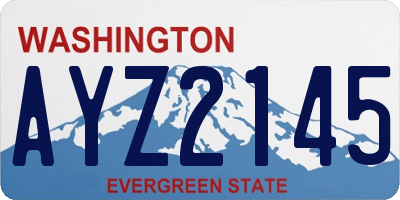 WA license plate AYZ2145