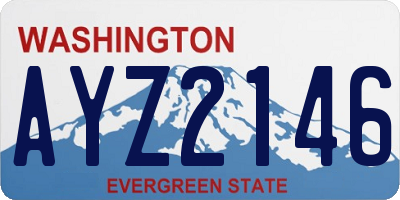 WA license plate AYZ2146